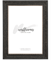 Parisienne French Ornate Embossed Wood Picture Frame Antique Black Patina Finish - West Frames